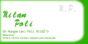 milan poli business card